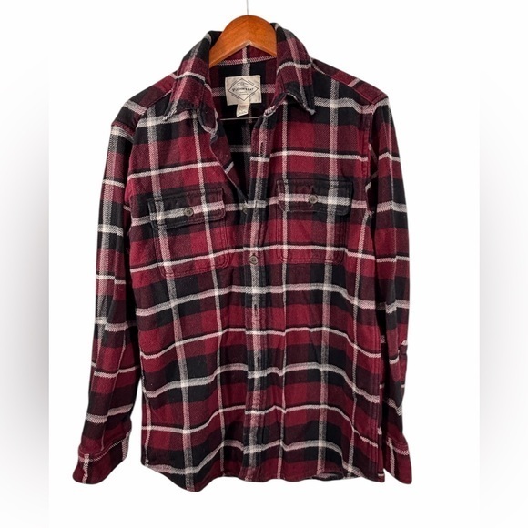 St. John's Bay Other - St Johns Bay Mens Plaid Flannel Shirt Red Black Medium